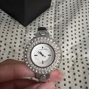 Michael Kors Silver Bangle Interchangeable Faces Watch